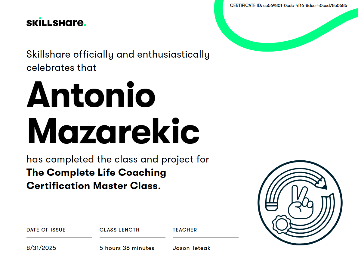 Skillshere Certificate